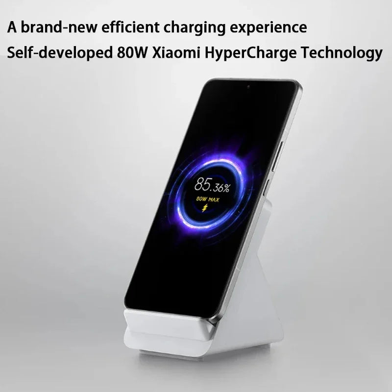 Global Version Xiaomi 80W Adaptive Wireless Charging Stand Overload Static Electricity Protection Phone Charger Wireless Charger