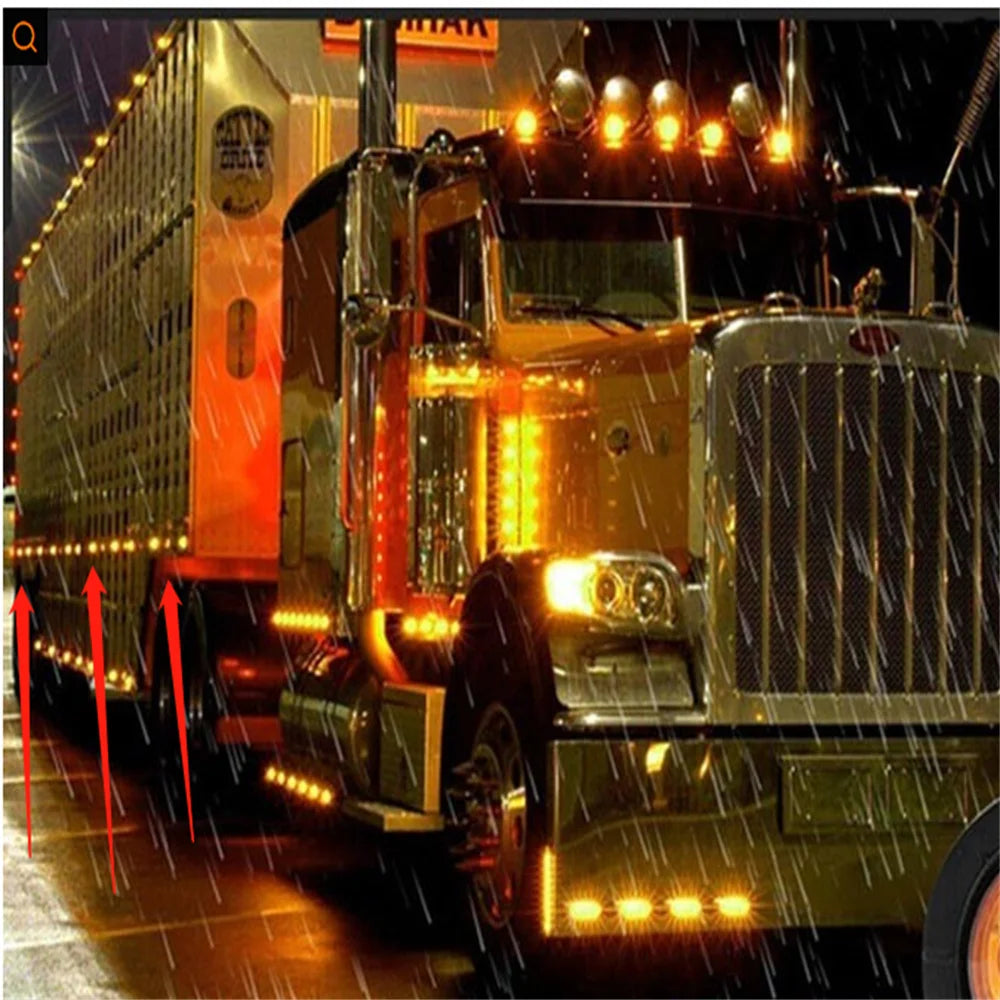 Waterproof 12V 24V Truck Trailer Lights LED Side Marker Position Lamp Lorry Tractor Clearance Lamps Parking Light 1 Pair