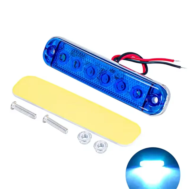 12V- 80V 6LED Warning Flashing Lights Front Rear Clearance Indicator Lamp Side Marker Lights for Trailer BUS Van Caravan Truck