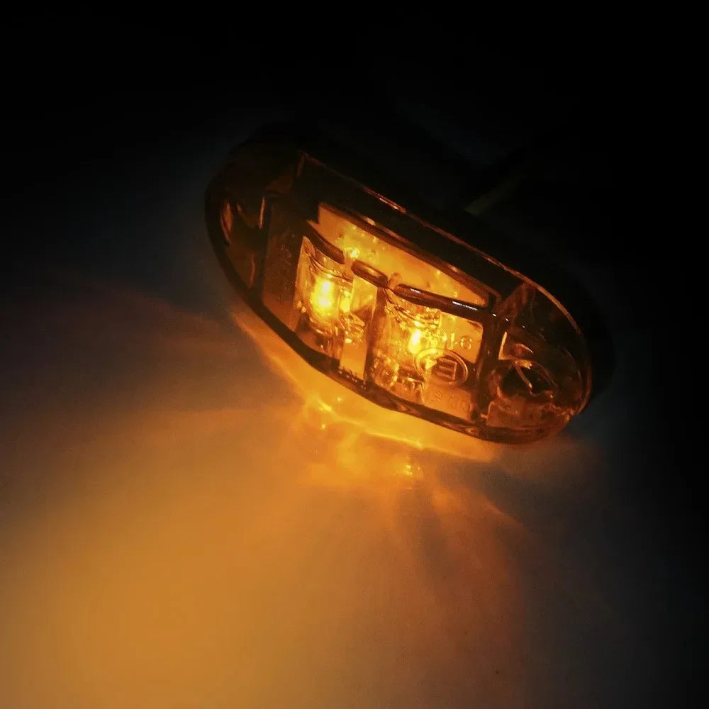 2PCS 12V 24V Truck Daytime Running lights DRL LED Lamps Warning Lights Side Marker Light LEDs Diode Light for Trailer