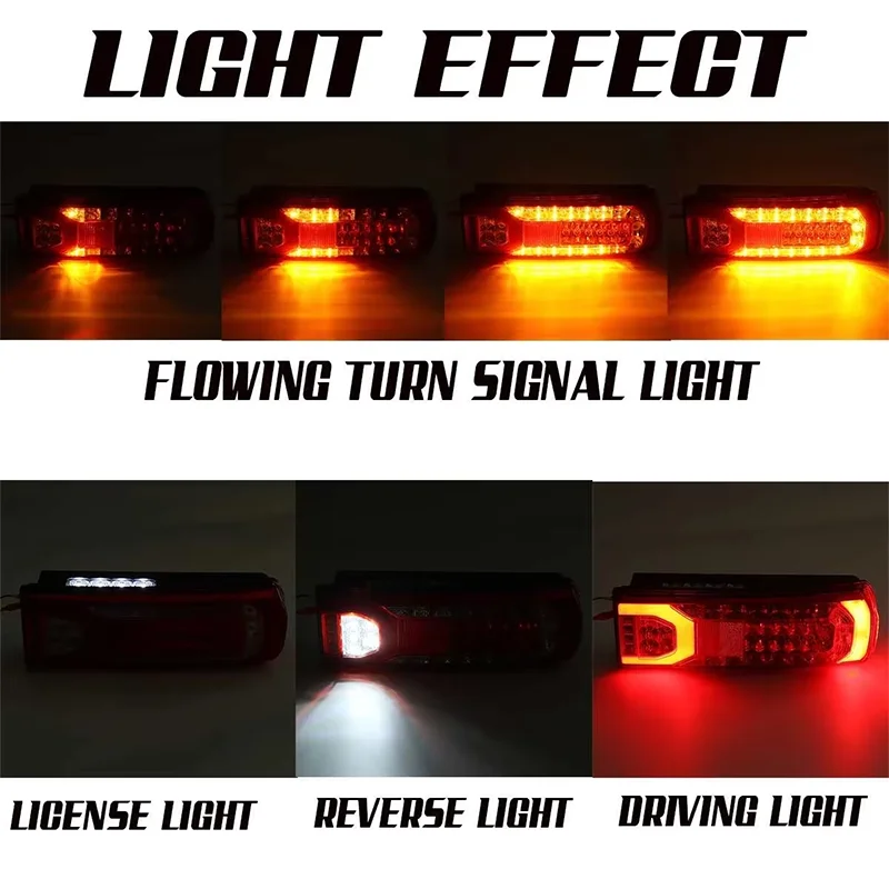 LED Rear Tail Light 24V Truck Trailer Lorry Taillight Bumper Brake Stop Reverse Warning Lamp For Mercedes-Benz Truck ACTROS MP5