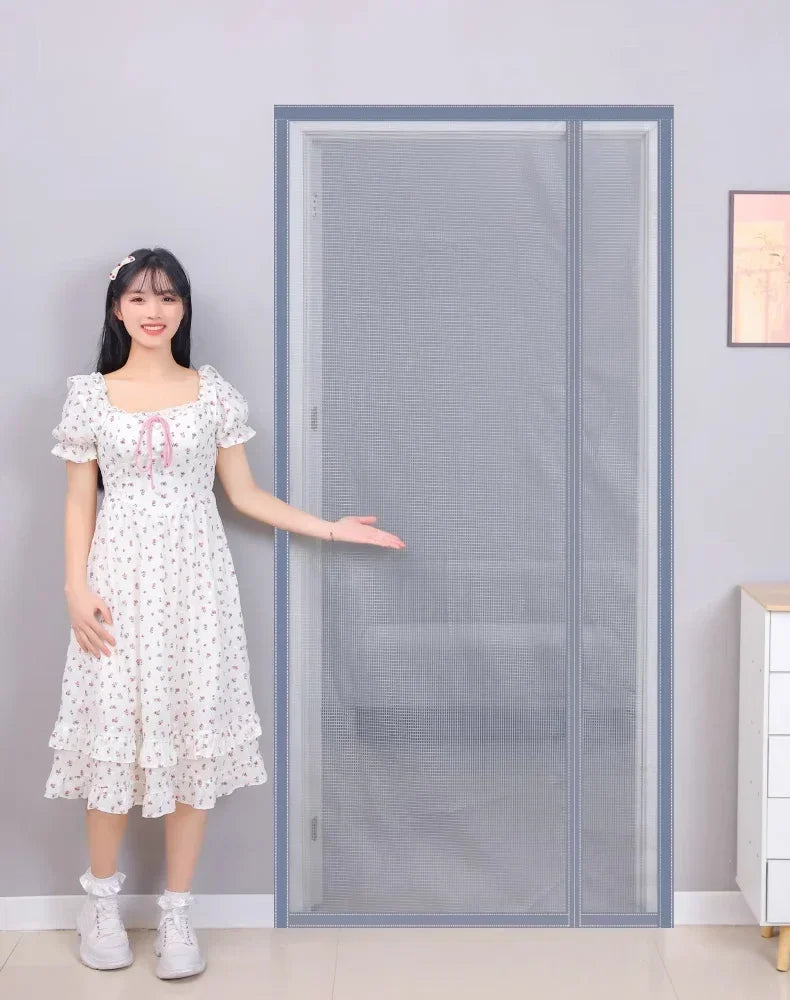 Magnetic screen door curtain,mosquito control,insects,flying insects,pests,automatic closing, mosquito net，magnetic screen door