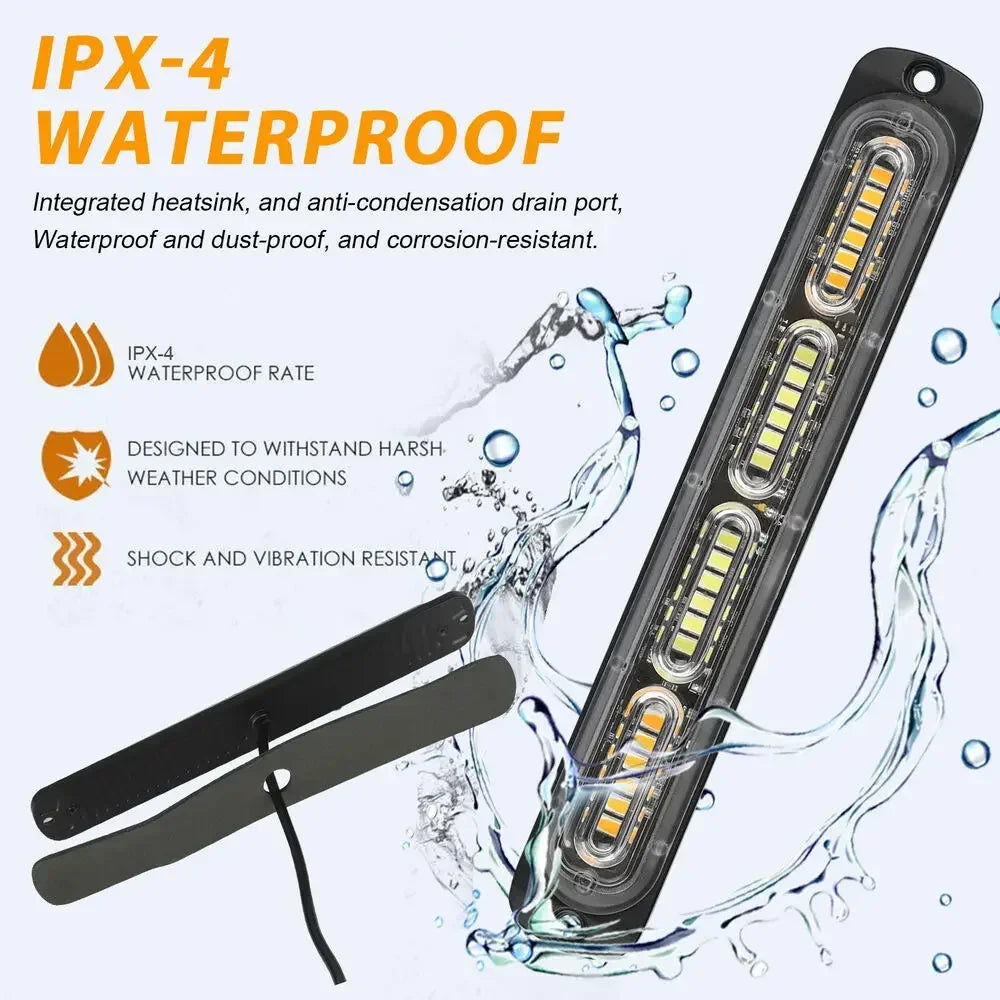 12V 24V Car COB Led Strobe Light Tow Truck Vehicle Car Fireman Police Warning Emergency Flashing Light Emergency Flash COB Led