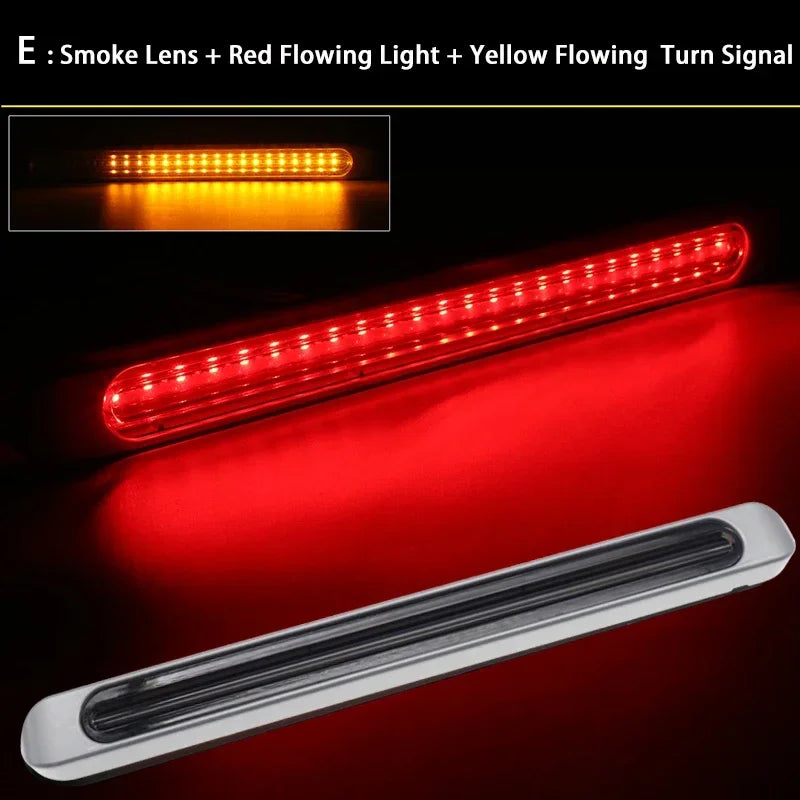 72 LED 12V 24V Truck Rear Tail Light Stop Brake Lamp Flowing Turn Signal Light for Trailer Caravan Lorry Pickup Truck RV