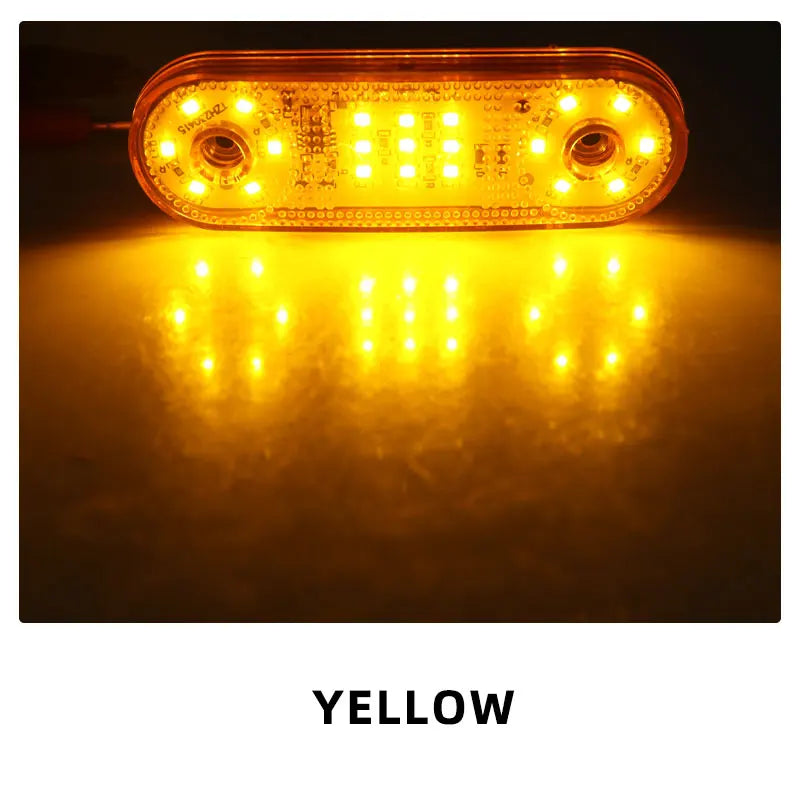 2pcs Flashing Light Truck Side Signal Lamp Strobe light Warning lights beacon lamp 12v 24v LED indicator light truck Taillight