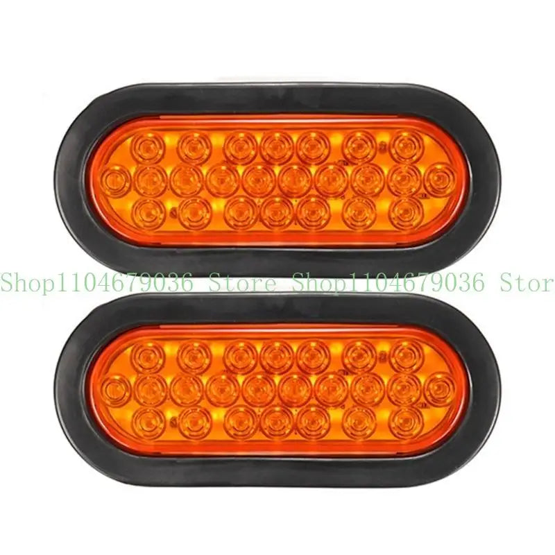 652F 2Pcs LED Tail Lights 24LED Recessed for Heavy Duty Truck & Towing Trailers Safety Lighting Solution Enhanced Visibility