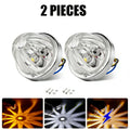 2 Pcs Truck Pickup ABS Watermelon Strobe Light Side Marker Indicator Turn Signal Brake Lamp LED Flashing Side Marker For Truck