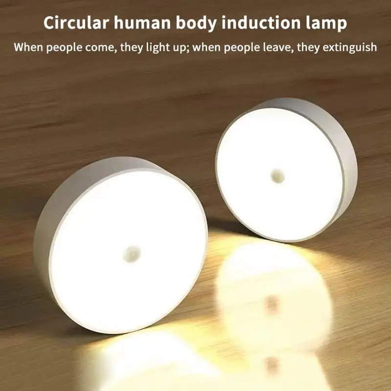 Motion Sensor LED Night Light USB Rechargeable Night Lamp For Kitchen Cabinet Wardrobe Lamp Staircase Wireless Closet Light
