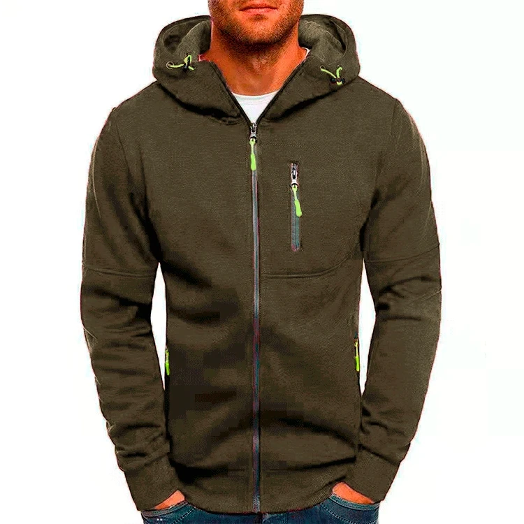 Men Sweatshirts Casual Autumn Male Zip Up Long Sleeve Hoodie Cardigan Coats BSD-ZW67