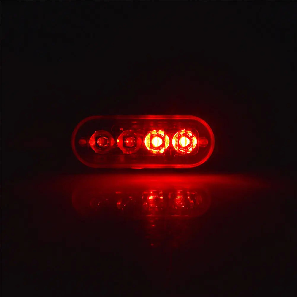 Car 4LED Strobe Light For Car 12V 24V Emergency Signal Lamps Strobe Warning Light Auto Truck Flashing Lighting
