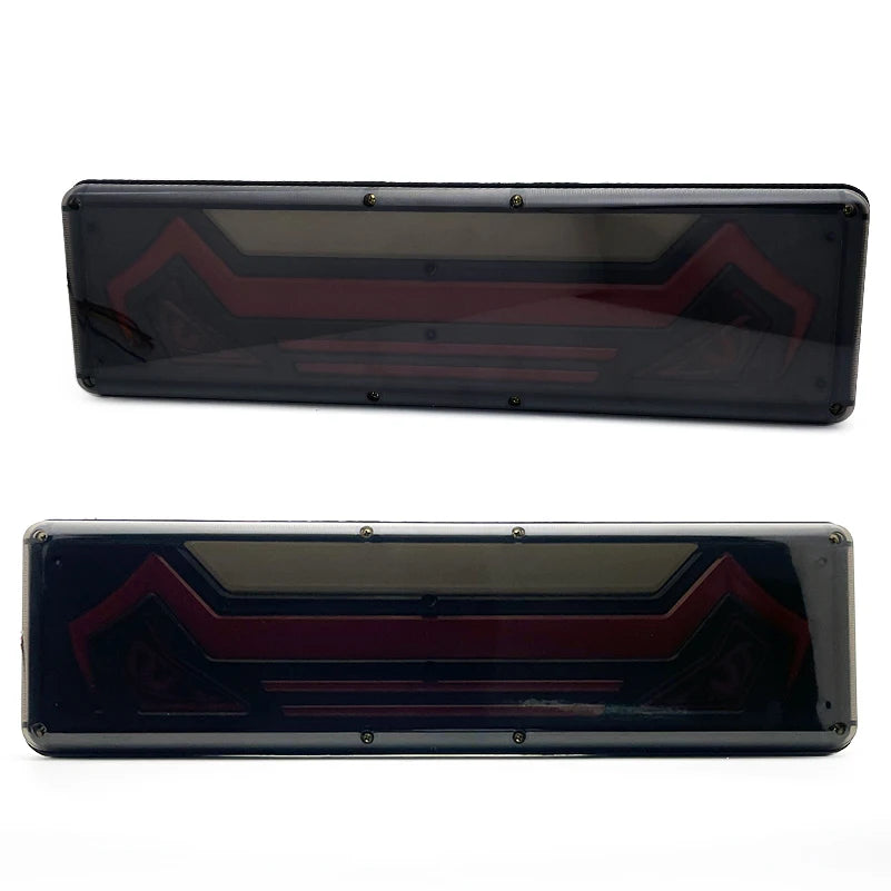 2PCS 24V Dynamic LED Truck Tail Light Turn Signal Rear Brake Lights Reverse Signal Lamp Trailer Lorry Bus Camper Caravan.