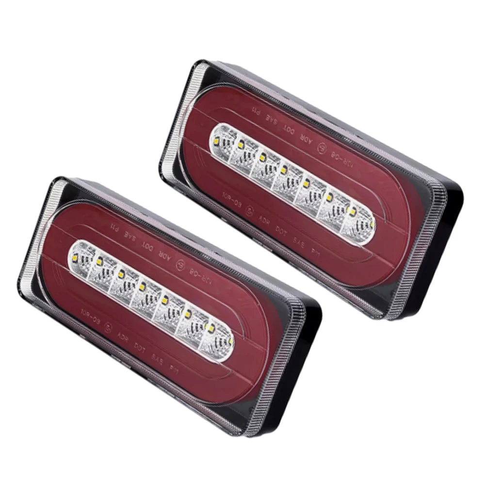 2/24V 2Pcs Rear LED Brake Tail Turn Lights  Side Marker Indicator Flashing Strobe Lights Brake Warning For Car Truck Trailer