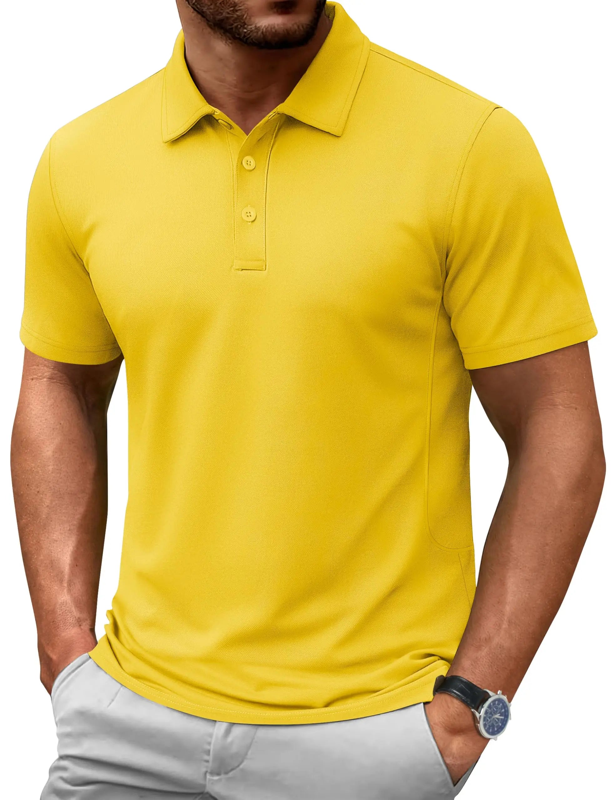TACVASEN Summer 72% Cotton Polos T-shirts Mens Breathable Golf Polo T-Shirt Active Sport Hiking Tee shirts Casual Work Tops Male