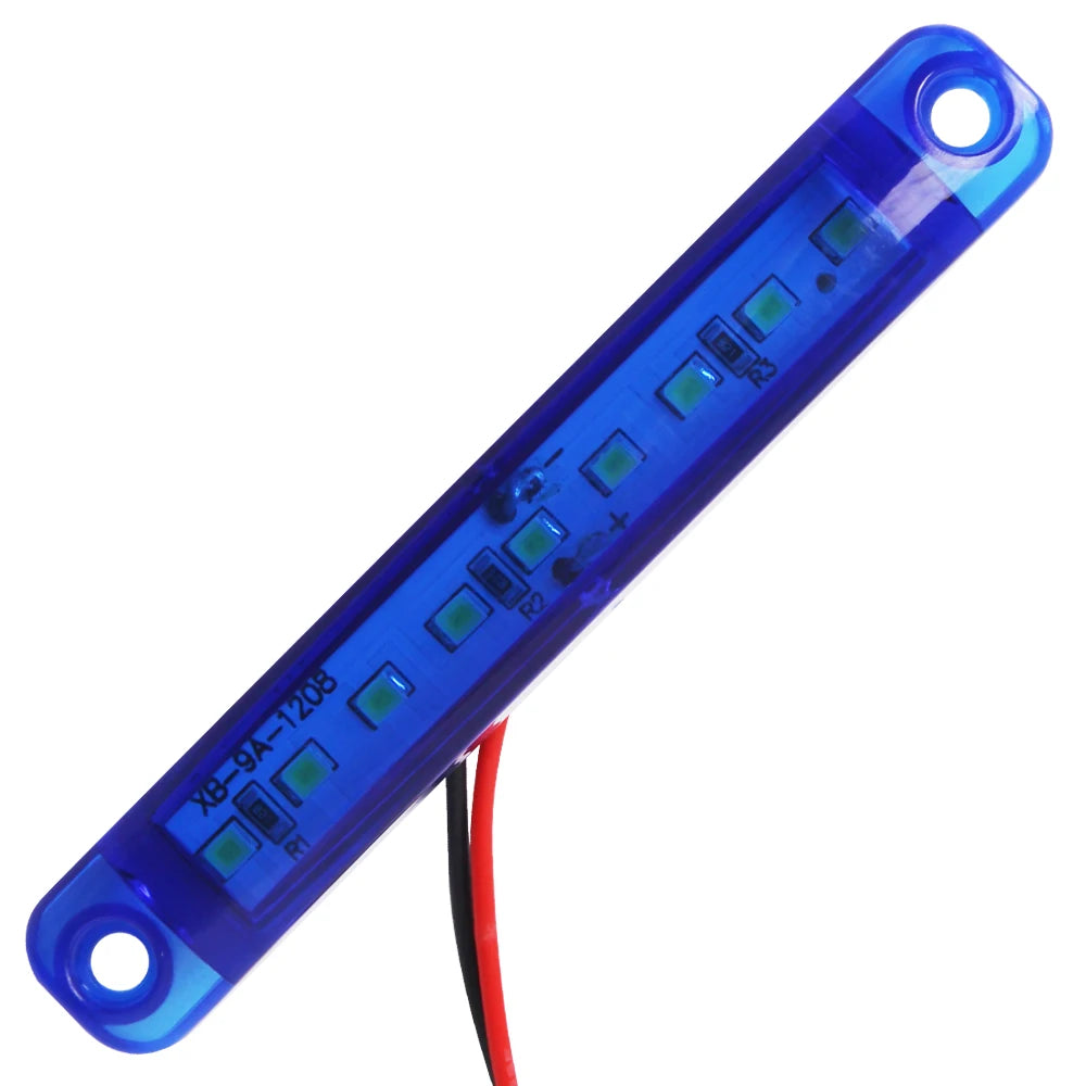 12V 24V 9 LED Warning Lamp Truck Trailer Side Marker Indicators Light Car Signal Brake Rear Warning Tail Clearance Light