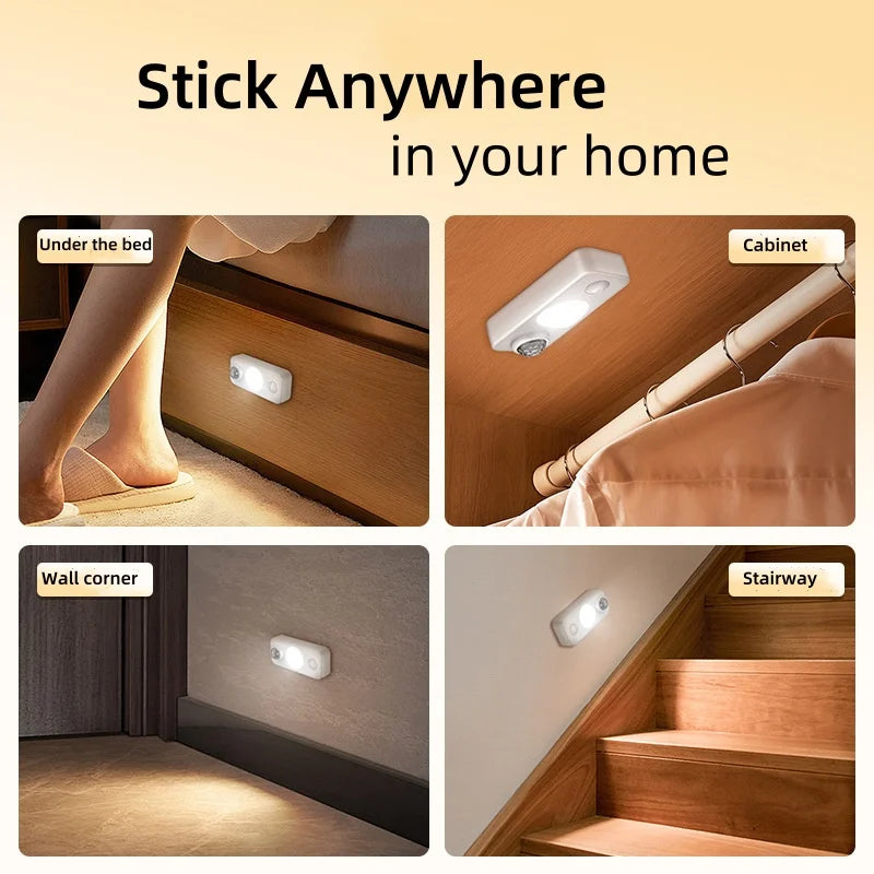 LED Motion Sensor Lights Rechargeable Cabinet Lights Wireless Energy Saving for Closet, Drawer, Shelf, Under Cabinet