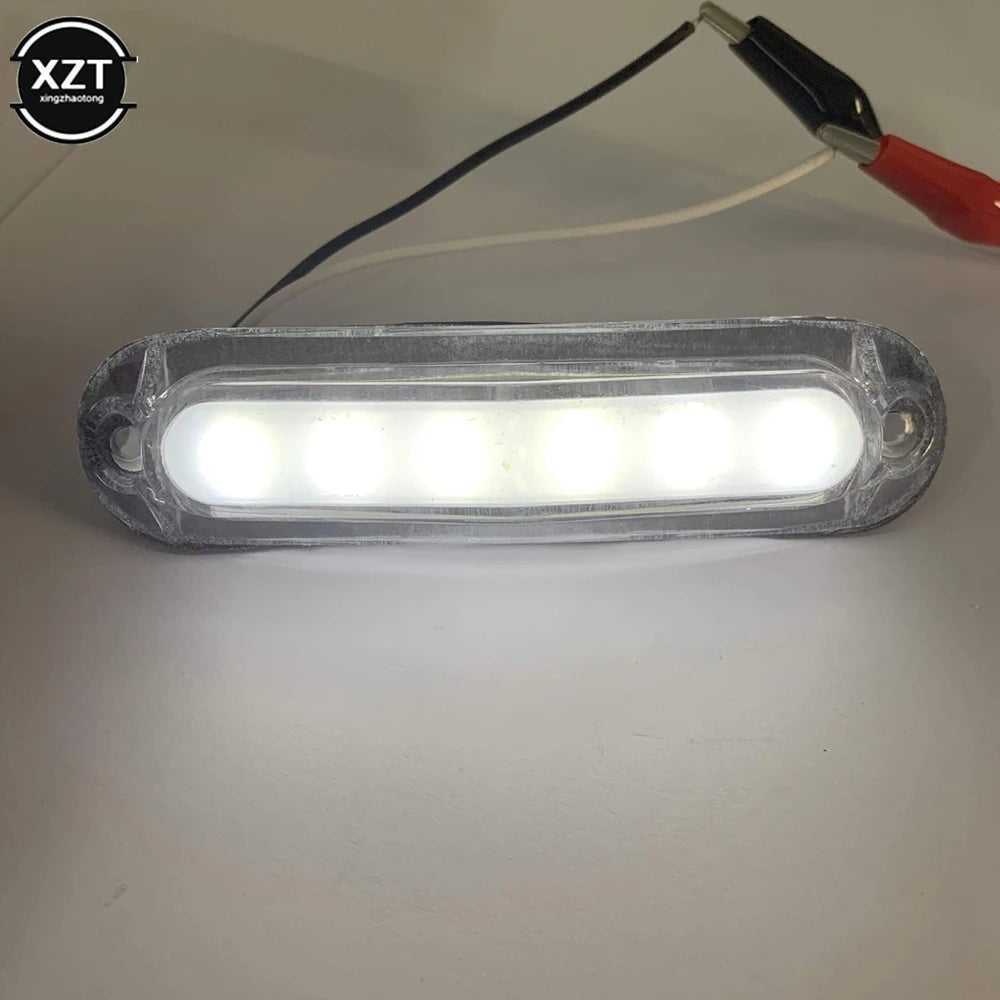 12V 24V Truck Side Marker Lights 6LED Car External Lights Indicators Warning Tail Lamp For Trailer Truck Lorry Boat