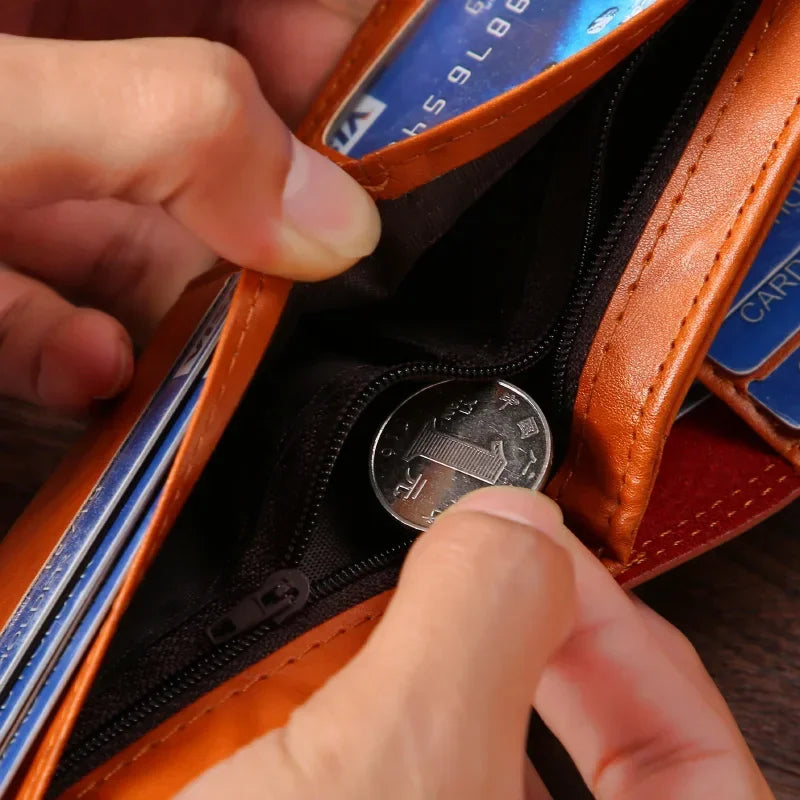 Men's Wallets  Dollar PatternWallet Male Leather Walet Photo Card HolderFashion Large Capacity Wallet Purse Bag