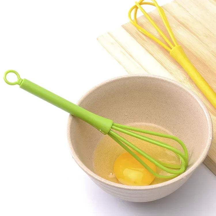 Hand Egg Whisk Mixer — Plastic Baking & Cooking Tool