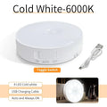 LED Motion Sensor Night Light Round RGB Cold Warm Light Magnetic Closet Light Living Room Kitchen Bedroom Night Ambient Lights