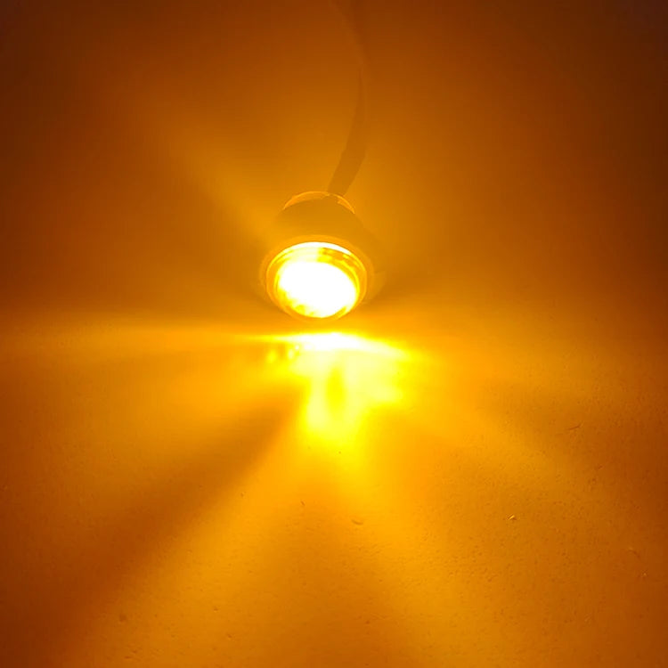 10 Pcs LED Round Trailer Side Marker Light Auto Indicators Car External Lamp for Trucks Clearance Lights Truck Turn Signal Lamp
