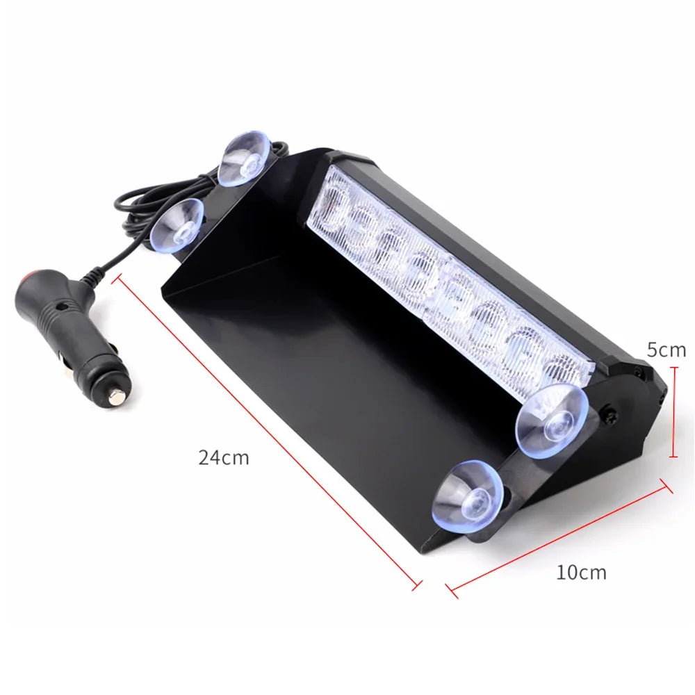 Police LED Lights Strobe Light for Car 12V Emergency Signal Lamps Warning Light Auto Truck Flashing Windshield Flash Lighting