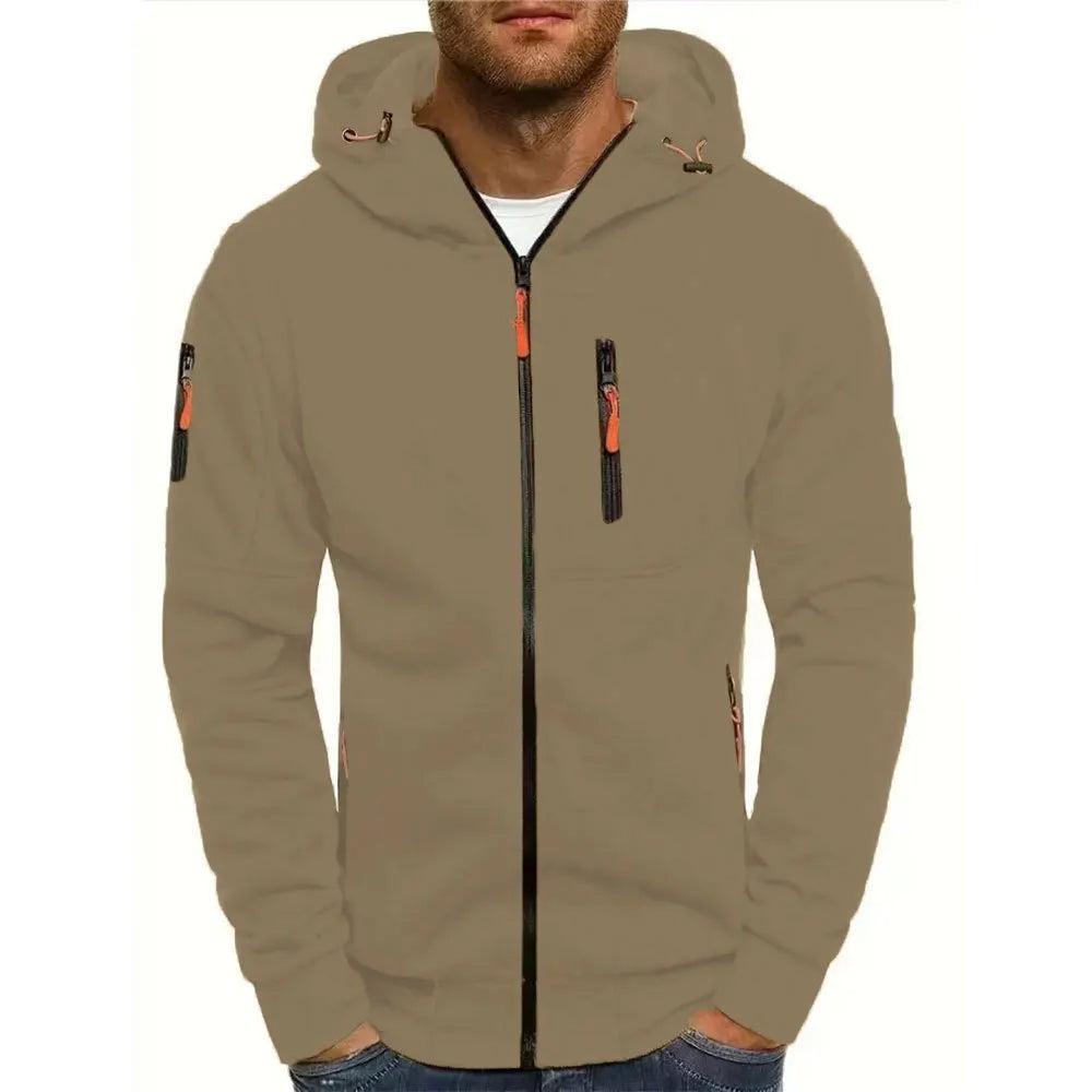 Men Sweatshirts Casual Autumn Male Zip Up Long Sleeve Hoodie Cardigan Coats BSD-ZW67