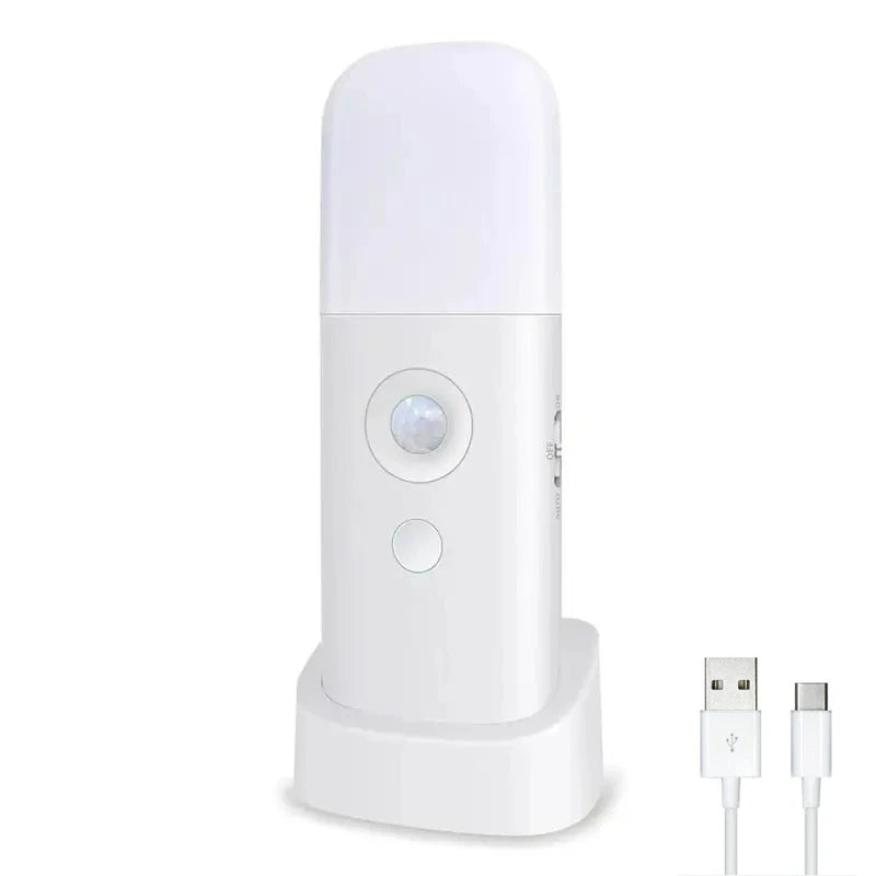 Motion Sensor Night Light Indoor USB Rechargeable Dimmable LED Light Portable Motion Activated Night Lamp for Kids Room Bedroom