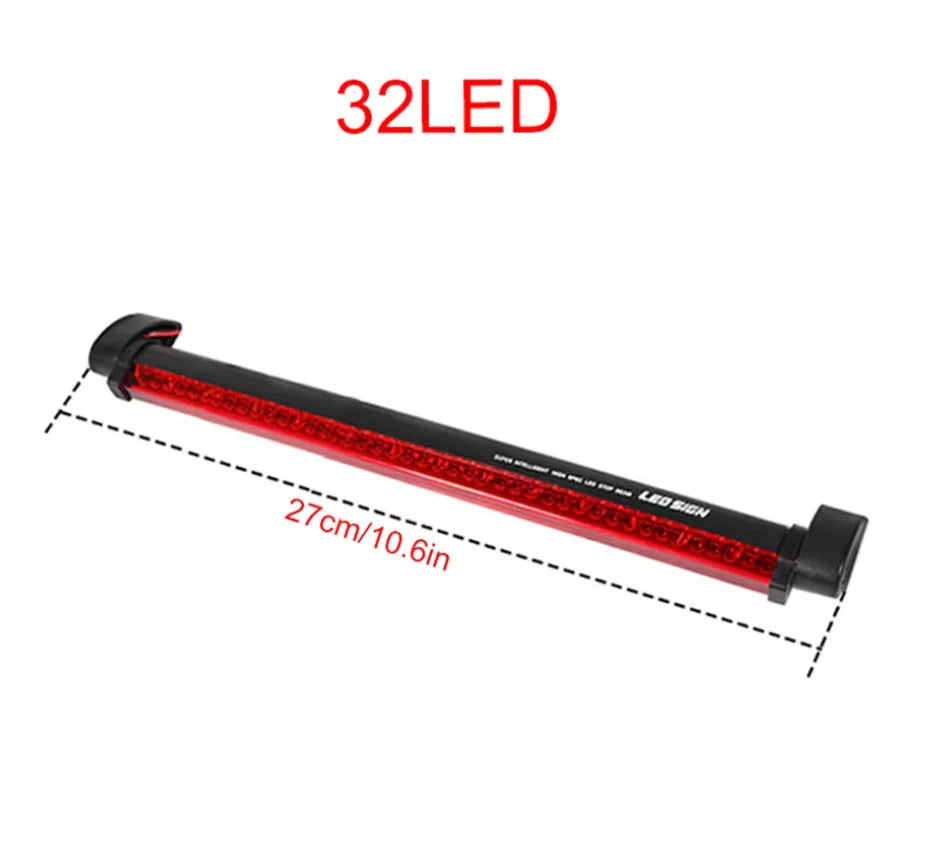 12V Red Car LED Third Brake Lights Bar Rear Parking Signal Lamp Truck High Mount Stop Warning Light Universal