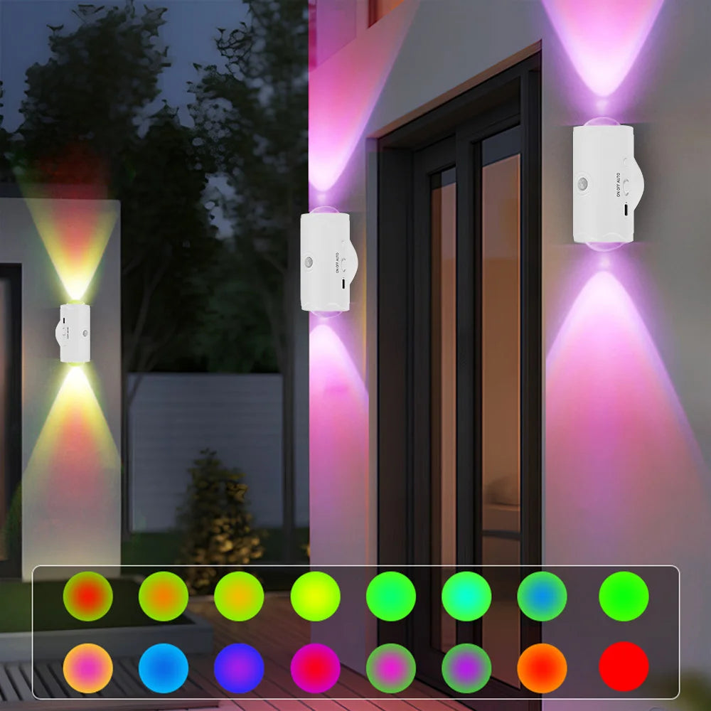 16 Color LED Night Light Motion Sensor Wall Lamp With Remote Control Rechargeable Magnetic Attraction Indoor Atmosphere Lights