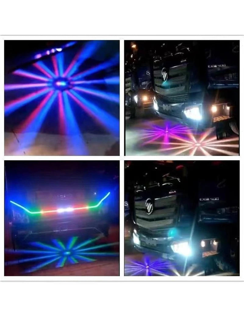 24V Truck Chassis Taillights LED Color Flashing Laser Fog Lights Anti-Fog Lights Parking Brake Warning Lights