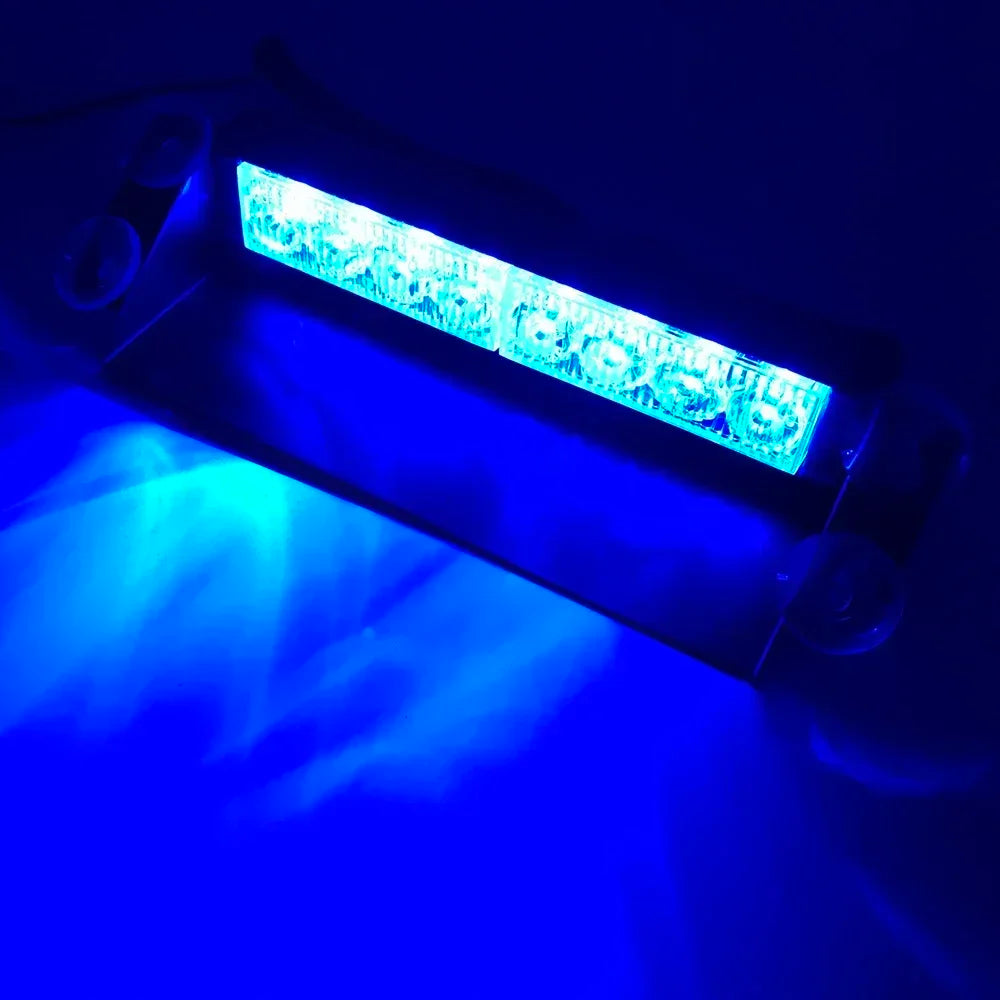 8 LED Car Police Lights Strobe Light For 12VEmergencySignalLamps Light Auto Truck FlashingWindshield FlashWarningLightInstrument