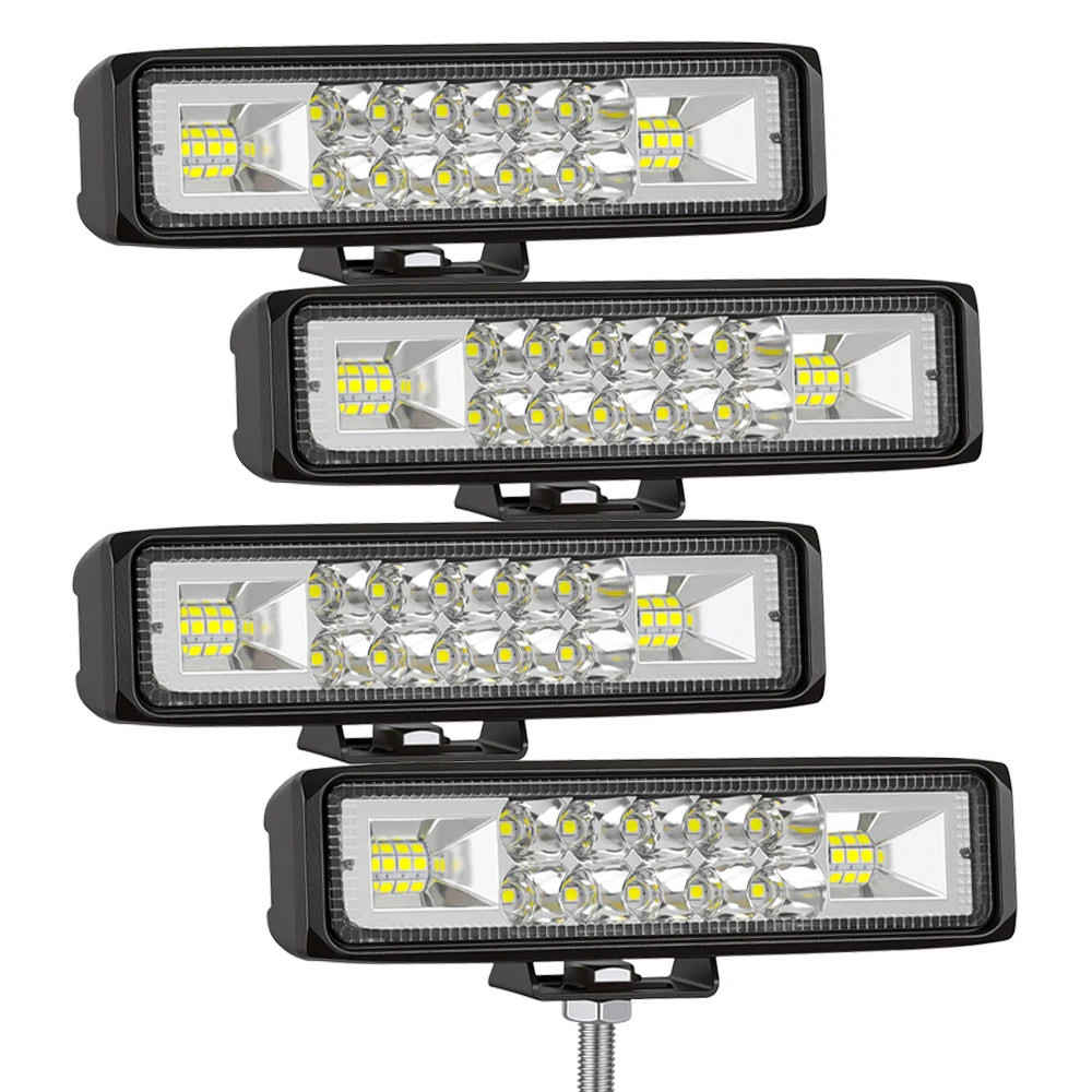 2X 4X 10X 6in 24 W Additional Headlights, Offroad Headlights, 12 V 24 V Reversing Lights for 4 X 4 Truck, Tractor, SUV, UTV