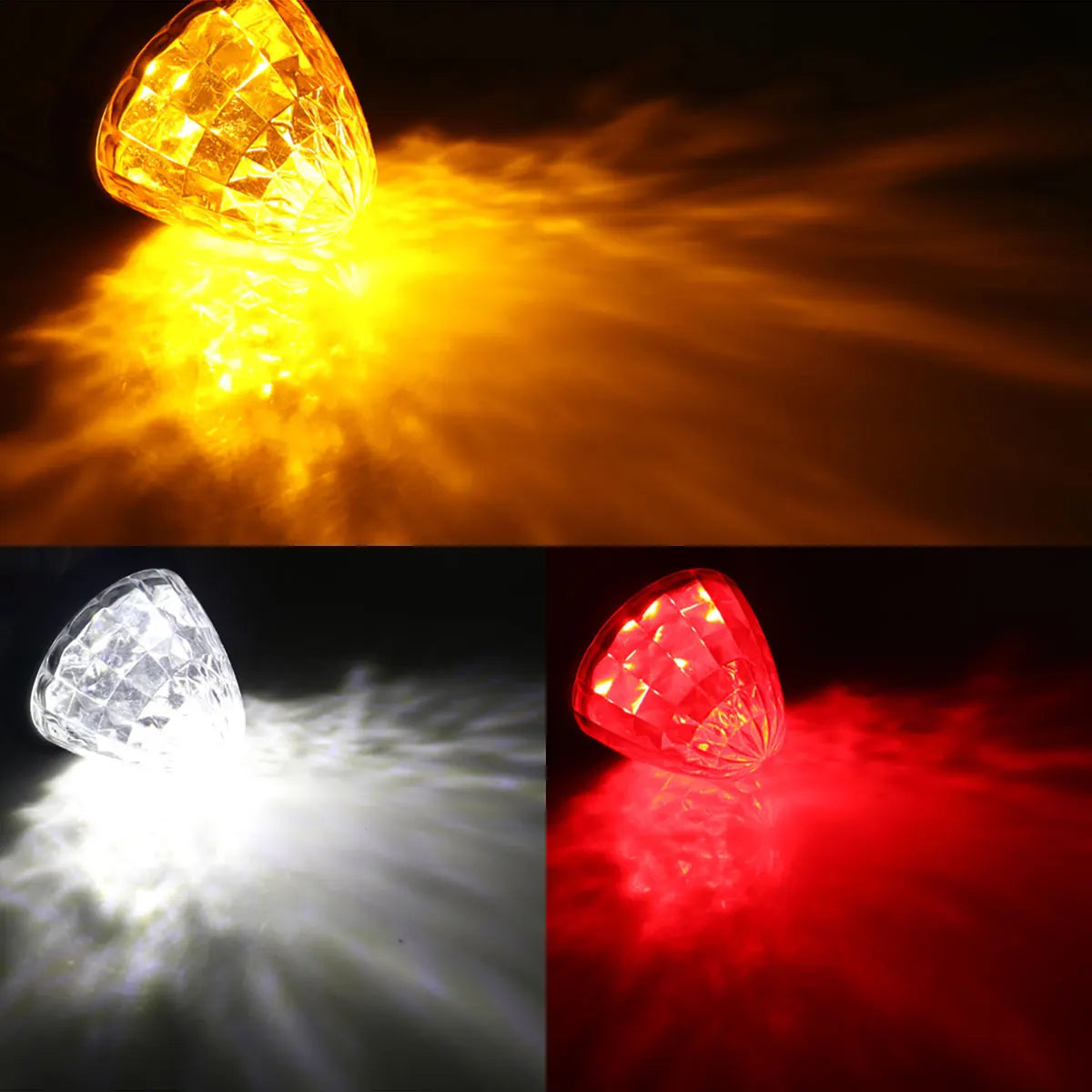 24V Truck Roof Light Warning Dome Lights for Trailer Lorry Tractor Clearance Lamp Van Side Marker Lights Amber Red White