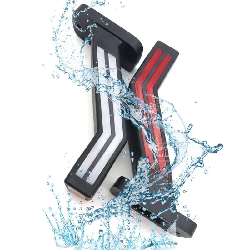 2Pcs 12V 24V Truck Side Marker Lights Running Water Tail Lights Waterproof Trailer LED Outline Marker Lighting Neon Stalk Lamp