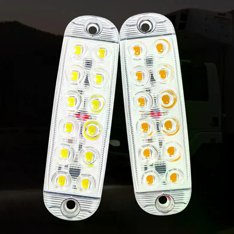 1Pc 12 LED Clearance Lights LED Flashing Warning Light 12V-80V RVs Trailer Car Truck Signal Lamp Indicator Light Traffic Lights