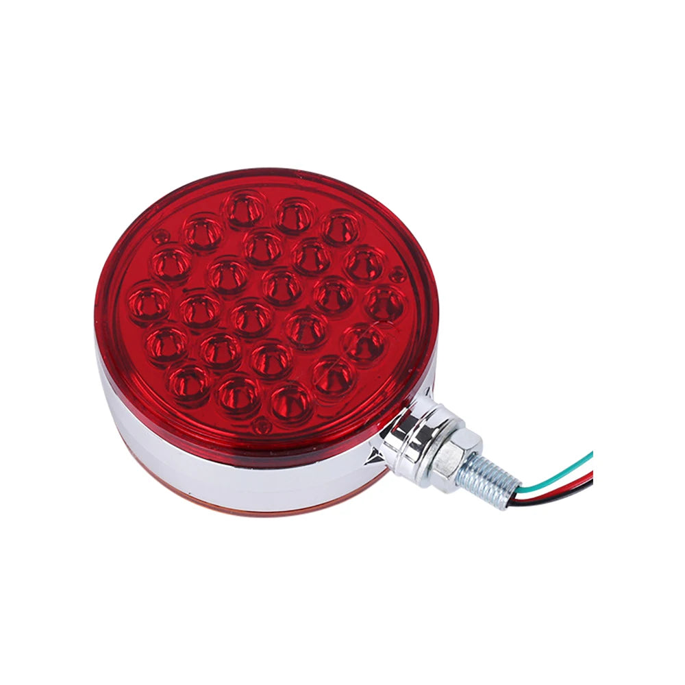 12V/24V 4 inch 48 LED Tail Brake Light Truck Side Marker Light Trailer Light Warning Signal Lamp Stop Lamp For ATV Tractor Bus