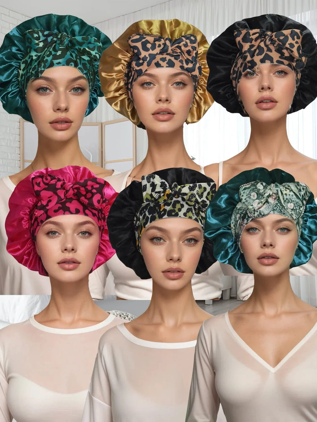 1pc  Satin bonnet with tie for women  Soft Silky Hair Care for Night Use Single Piece Stylish Hair Accessory