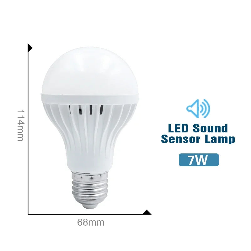 Led PIR Motion Sensor Lamp 220V 3W 5W 7W 9W 12W LED Bulb With Sound Sensor E27 Infrared Radiation Motion Detector Security Light