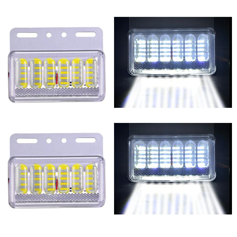 4PC 24V LED Side Light Trailer Truck External Lights Signal Indicator Lamp Warning Wide Turn Tail Light Trailer Lorry Waterproof