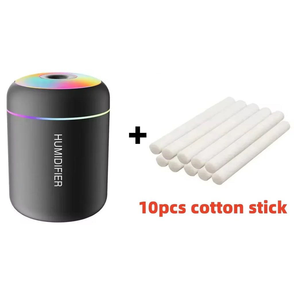 Car Mini Air Humidifier 180ML USB Electric Aroma Diffuser Essential Oil Purifier Aromatherapy Mist Maker Lights For Home Bedroom