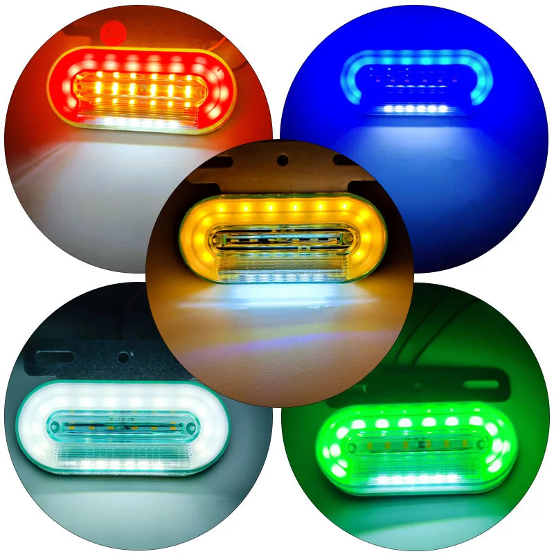 4pcs 24V LED Marker Lights Trailer Camion Clearance Lights for Volvo Truck Side Lights Cargo Lamp Lorry Tractor Turn Signals