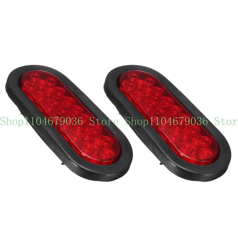 652F 2Pcs LED Tail Lights 24LED Recessed for Heavy Duty Truck & Towing Trailers Safety Lighting Solution Enhanced Visibility