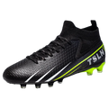 Men's Soccer Shoes Cleats Professional High-Top Breathable Athletic Football Boots for Outdoor Indoor