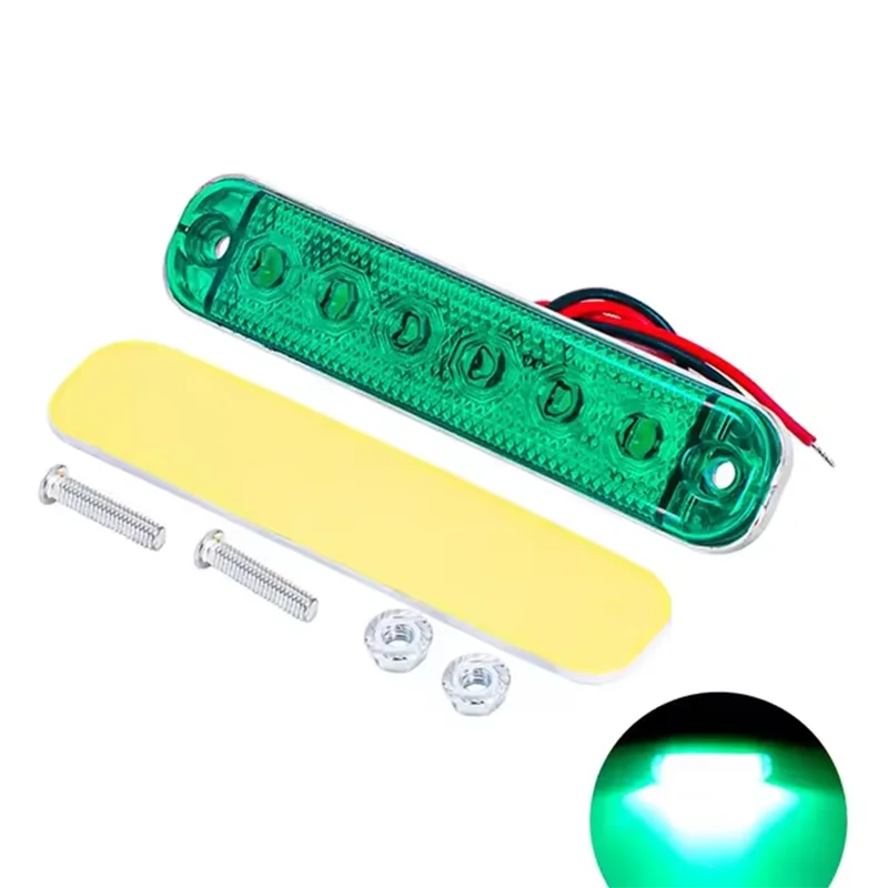 12V- 80V 6LED Warning Flashing Lights Front Rear Clearance Indicator Lamp Side Marker Lights for Trailer BUS Van Caravan Truck
