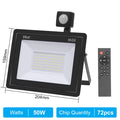 Motion Sensor Remote Control LED Flood Light 220V 10W 20W 30W 50W 100W Waterproof Outdoor Wall Projector Led Garden Spotlight