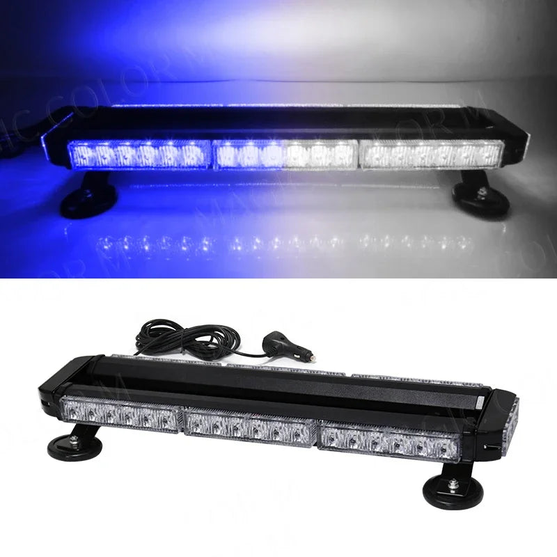 42 Led Car Strobe Lights Emergency Warning Flashing Auto Truck Beacon Signal Lamp Flash Dash Windshield Magnetic Base Car Parts