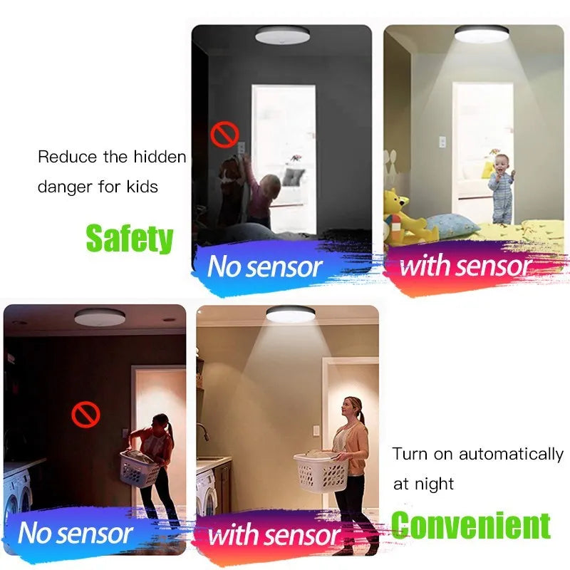 LED Motion Sensor Ceiling Lamp Night illumination  Street Bedroom Ceiling Hanging Light LED Corridor Radar Induction Chandeliers