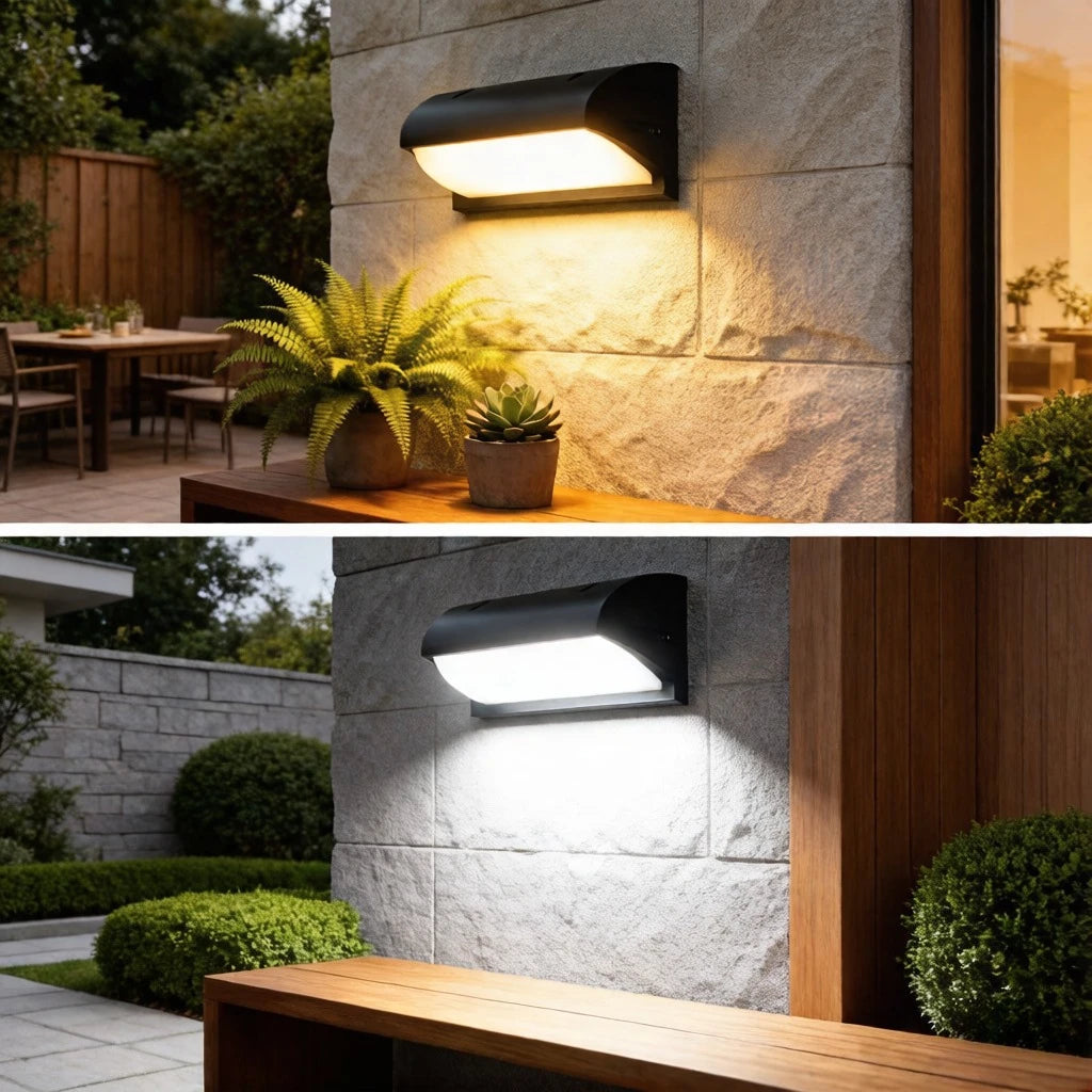 20W Motion Sensor LED Wall Light, IP65 Waterproof Outdoor Wall Lamp, PC Housing with Warm White Light for Garden Patio Security