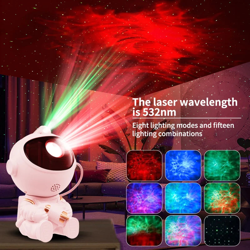 Astronaut LED Star Projector Night Light — Bluetooth Galaxy Lamp