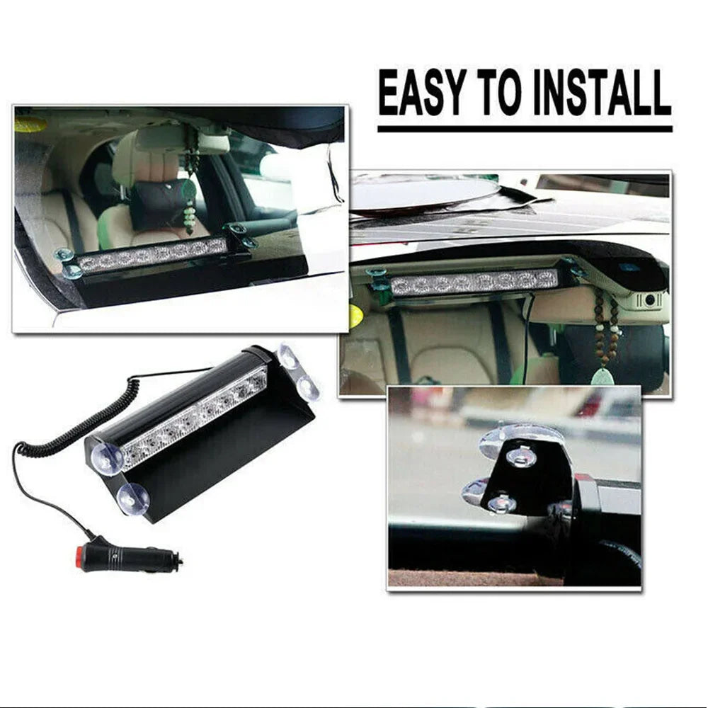 Police LED Lights Strobe Light for Car 12V Emergency Signal Lamps Warning Light Auto Truck Flashing Windshield Flash Lighting